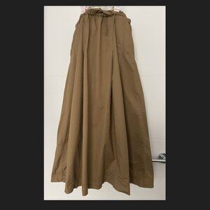 MUJI Pleated Khaki Skirt